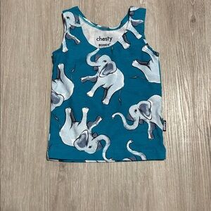 Bonds Teal Tank with Elephant Design